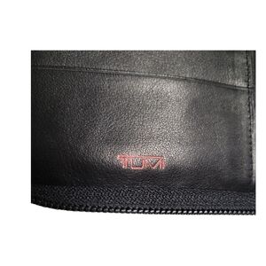 Tumi Small Zip Around Wallet Leather Black For Palm III 3C  Vintage
